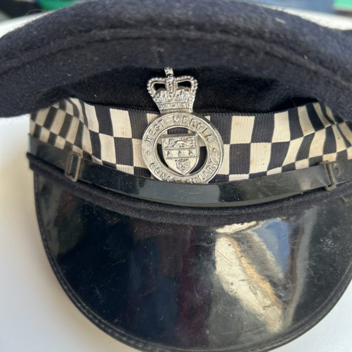 West Mercia CONSTABULARY POLICE Bobby Vintage CAP with Badge