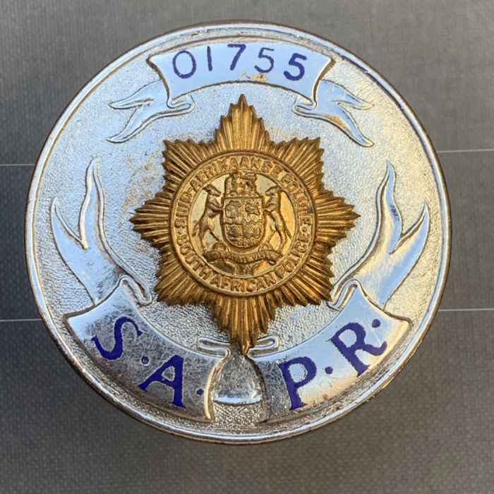 SAP South Africa Police Reserve badge worn 1958 - 1964 Cap Badge