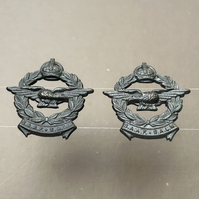 South African Air Force SAAF SALM Collar badges