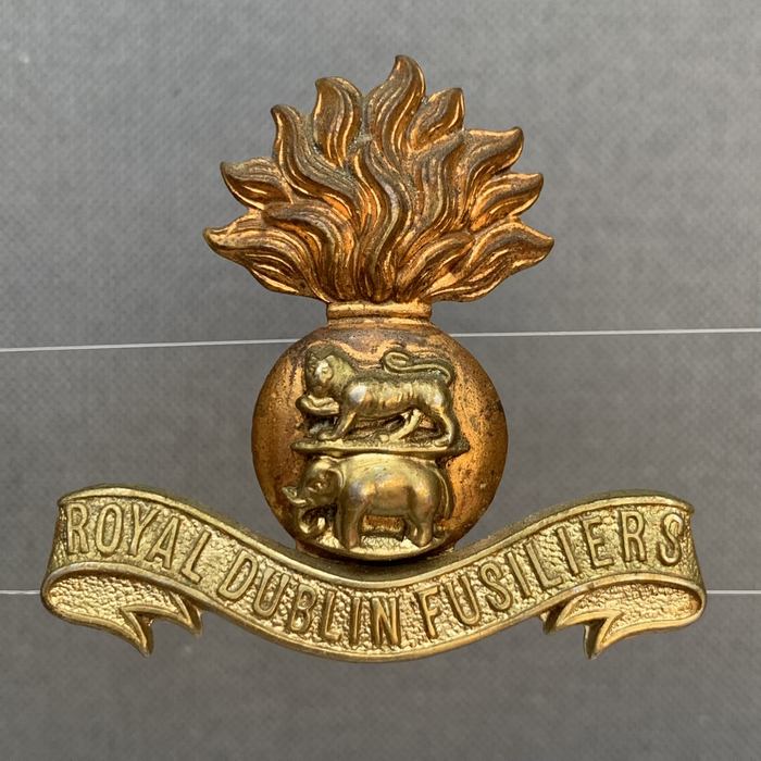 The Royal Dublin Fusiliers British  Cap Badge lugs