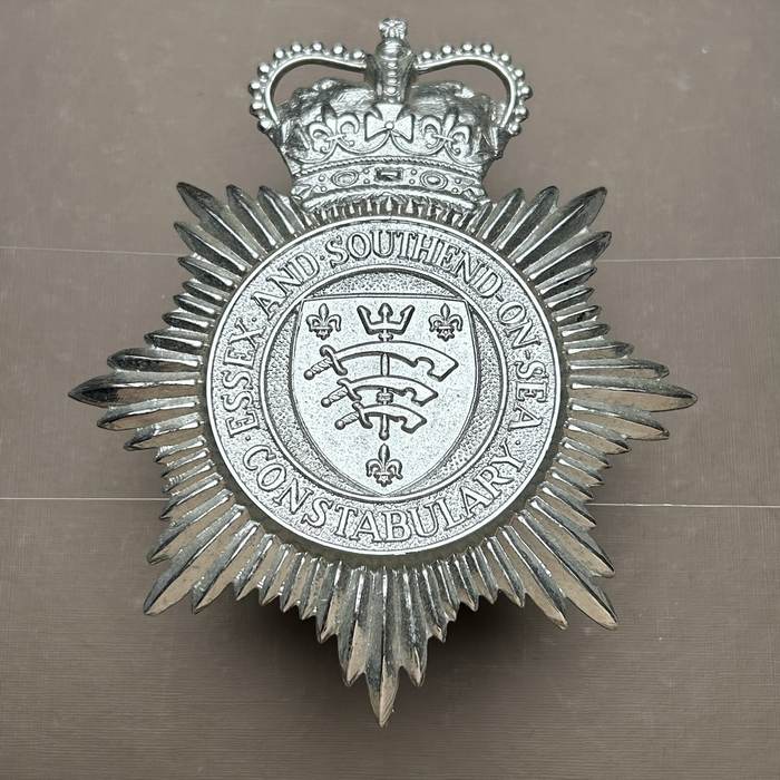 Essex and Southend on Sea Constabulary Helmet Plate with Queens Crown