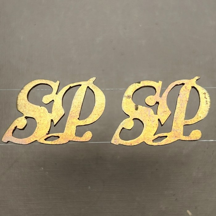 SA South Africa State President Guard Brass Shoulder Title Set 1967-1986