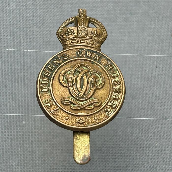 British 7th Queen’s Own Hussars cap badge