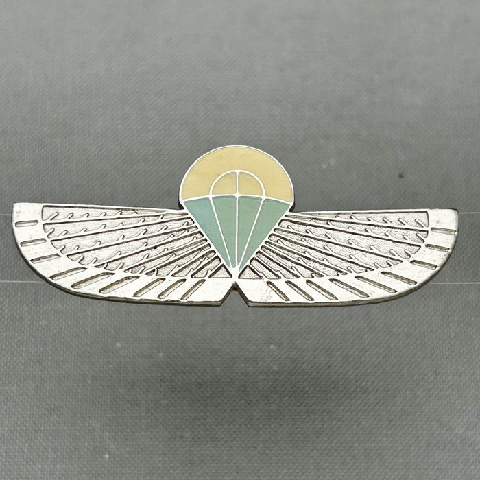 Ciskei AIRBORNE Special Forces Commando Basic Static line Parachute enamel steel Wing Badge