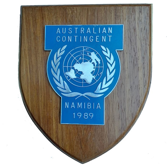 UNTAG Namibia 1989-90 Australian Contingent SWA South African Border War Namibian War of Independance Plaque