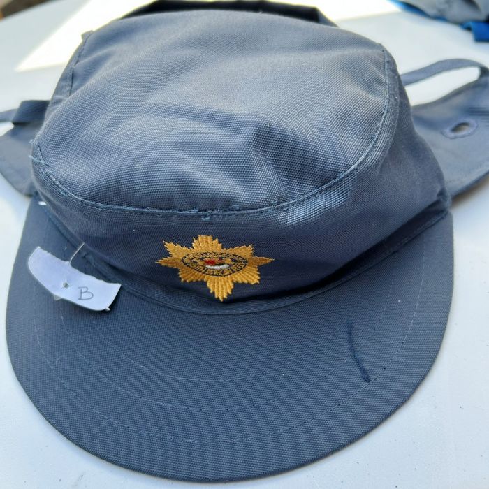 South African Police Blue Cap with embroidered police badge and Neck screen B