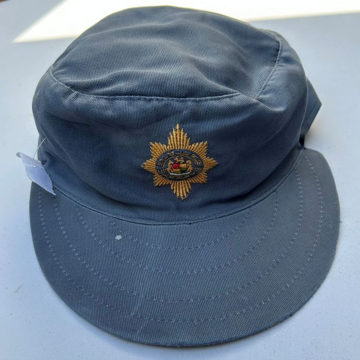 South African Police Blue Cap with embroidered police badge and Neck screen E