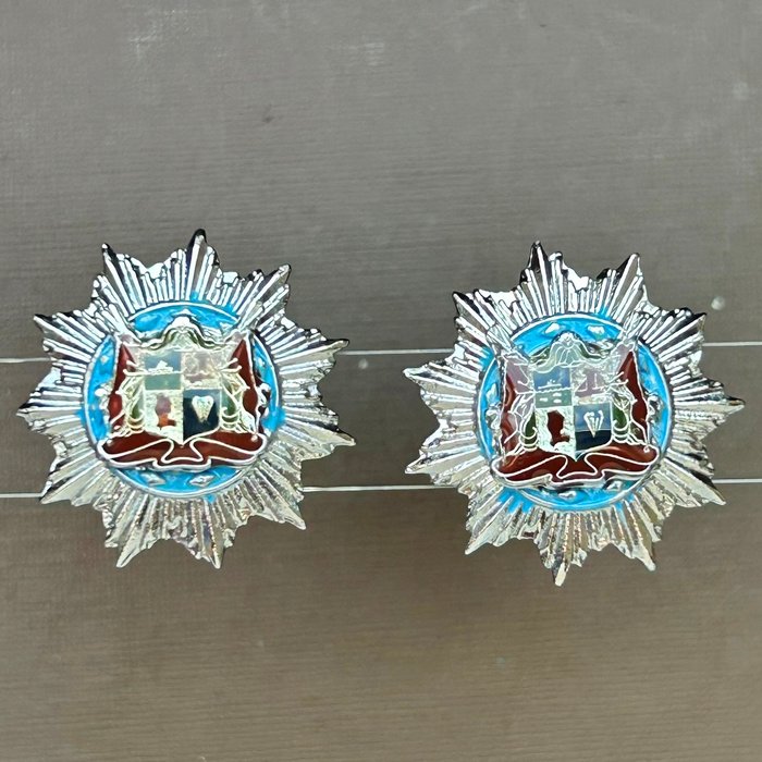 South West Africa SWA Police Officers Mess Dress Collar badges