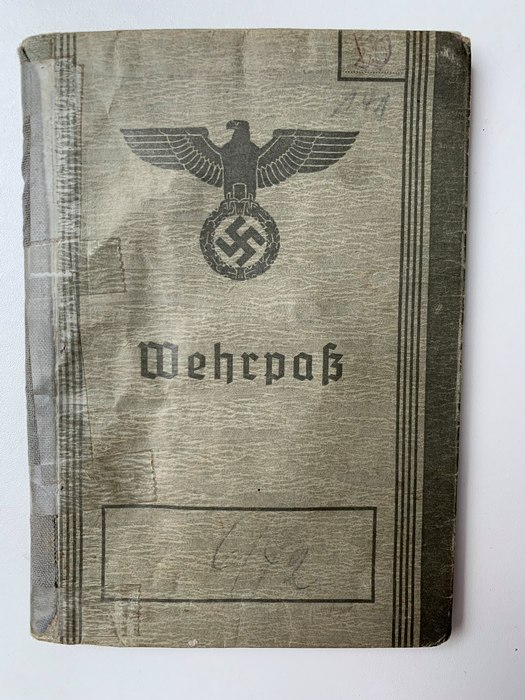 War Pass Wehrpass German Nazi Identification WW2 with Stamps & Entries