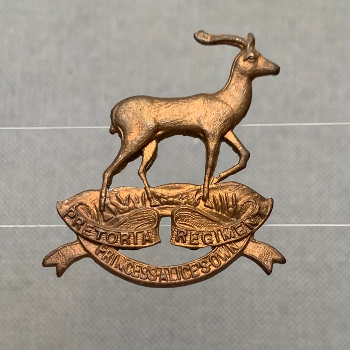 SA South African Pretoria regiment Collar Badge