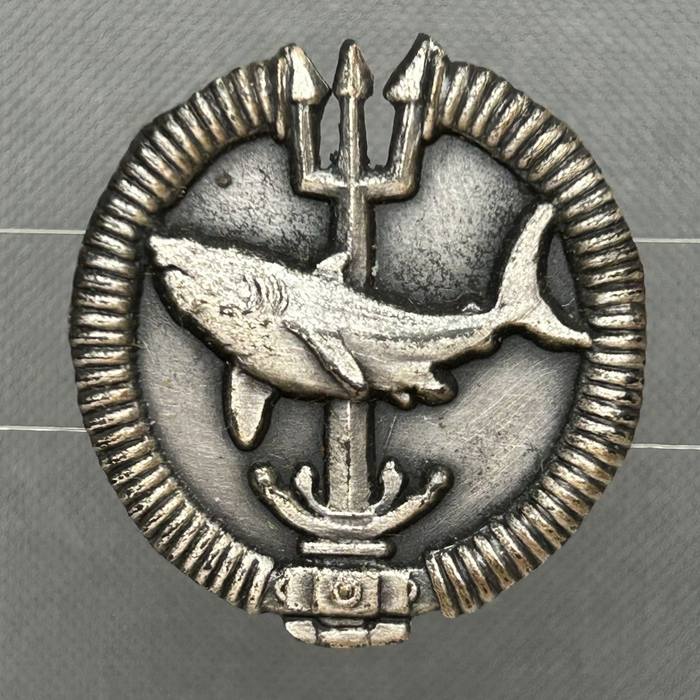 South Africa RECCE Diver Qualification NUMBERED 107 SILVER Badge
