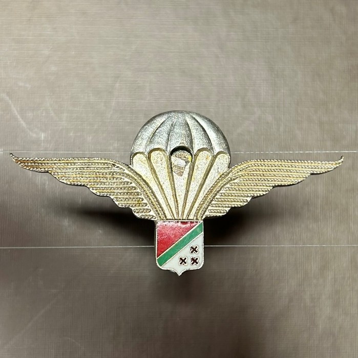 Katanga Congo 1960 qualified Gendarmerie MERCENARY trained Parachute cap badge Numbered