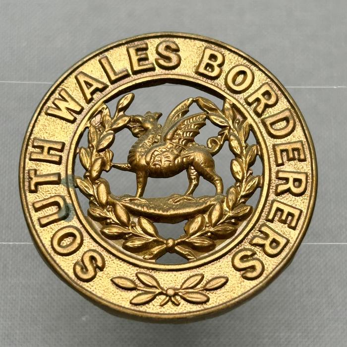 British Victorian South Wales Borderers Helmet Plate Centre Badge Insignia