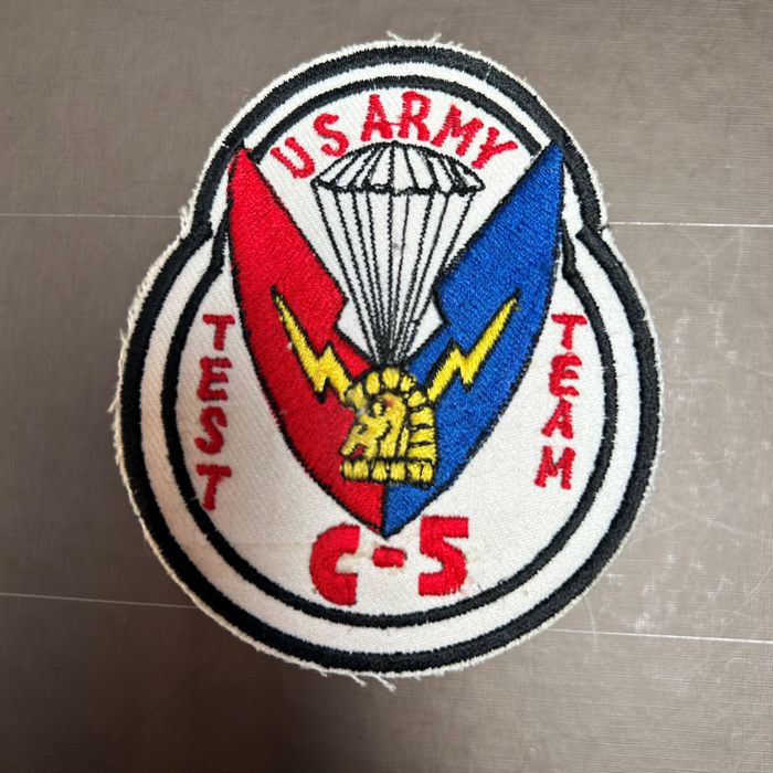 Original US ARMY American Test Team C-5 Airborne Parachute Patch Badge