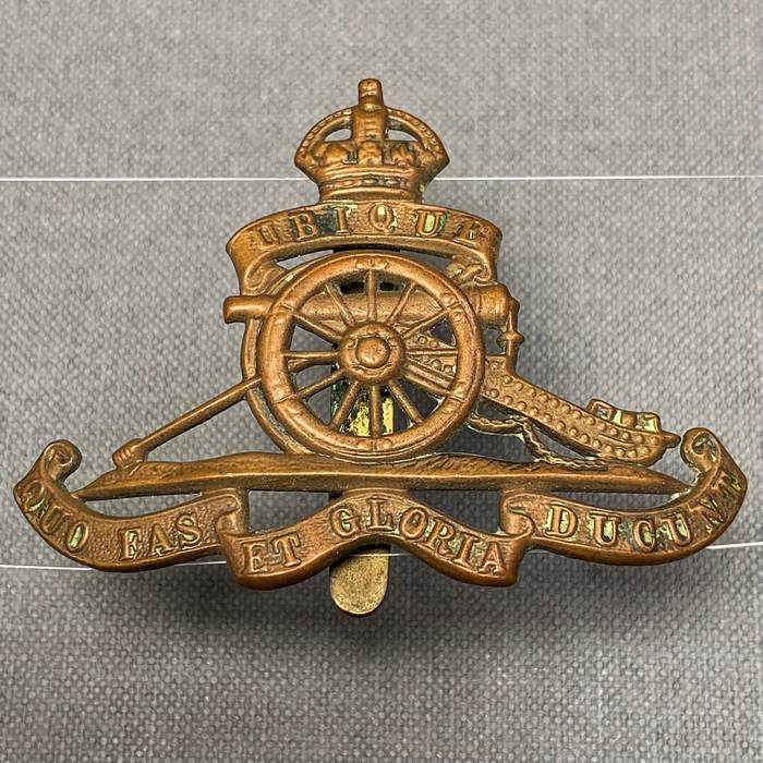 Royal Artillery Regiment Badge with Kings crown and slider A