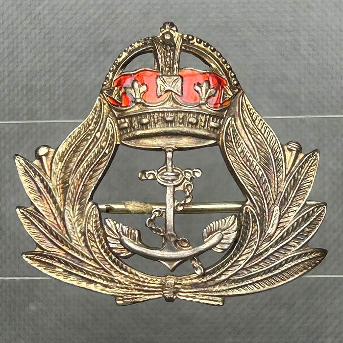 WW2 Royal Navy Officers Sweetheart Brooch Pin Kings Crown SILVER