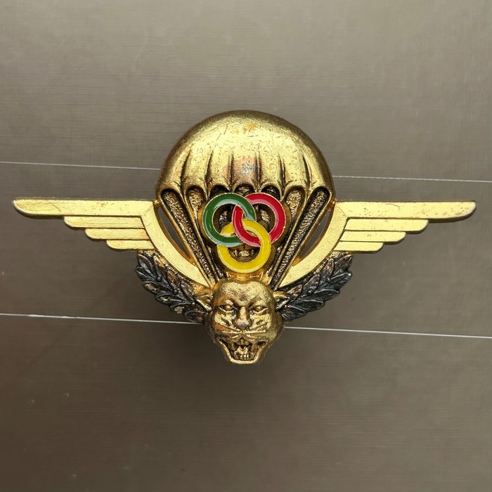 ZAIRE Belgique Congo Army Jumping Certificate Instructor Para Commando Wing