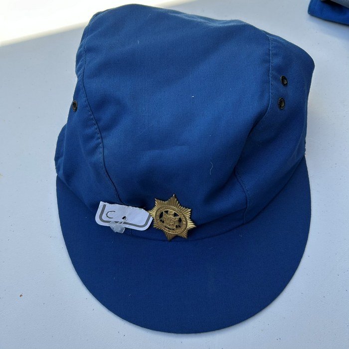 South African Police Blue Cap with police badge XL Made in Pretoria C