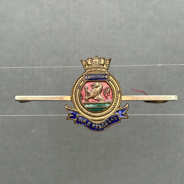 WW2 HMS Vanguard British Royal Navy Fastest and largest battleship Brooch Pin