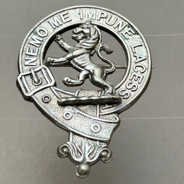 Vintage Scottish Clan Brooch Bonnet Badge NEMO Me IMPUNE LACESSIT