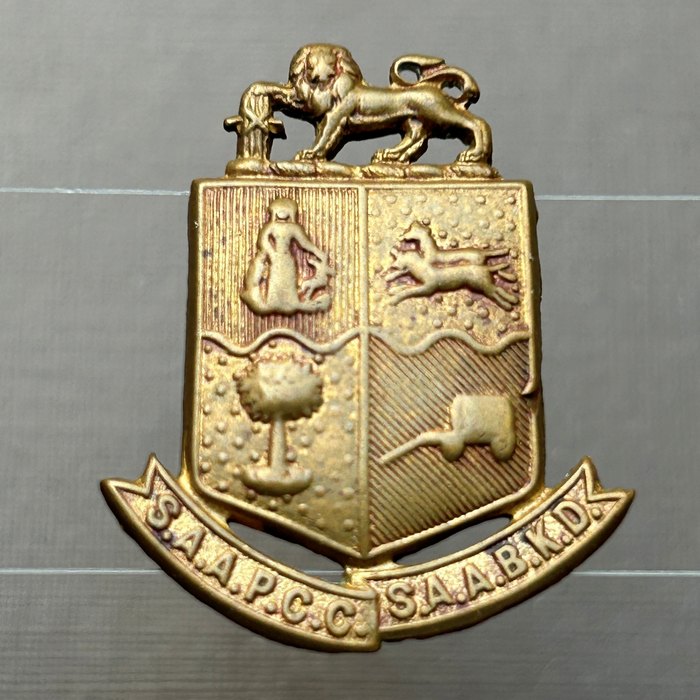 South African SA Army Pay and Clerical Corps cap badge