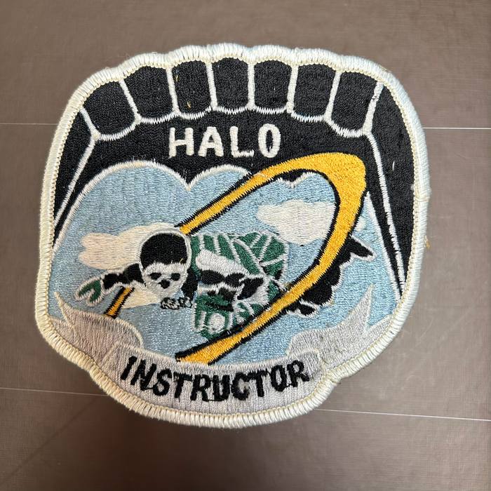US Original HALO Instructor Vintage Old Parachute SKY DIVER 70s 80s Patch