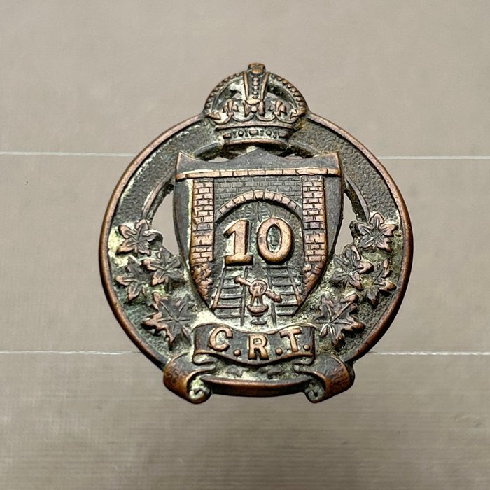 Canada 10th Railway Construction Troops WW1 Cap Badge