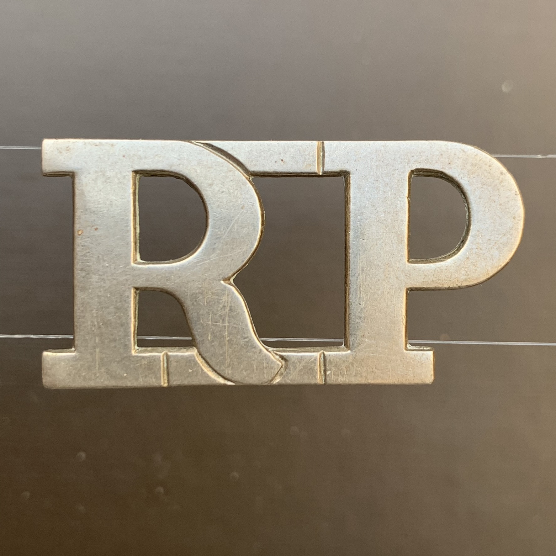 South Africa Railways Police RP shoulder title badge