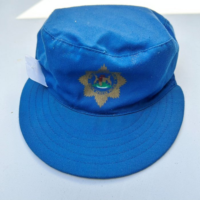 South African Police Blue Cap with badge made by Stresa Cape Town 1970s F