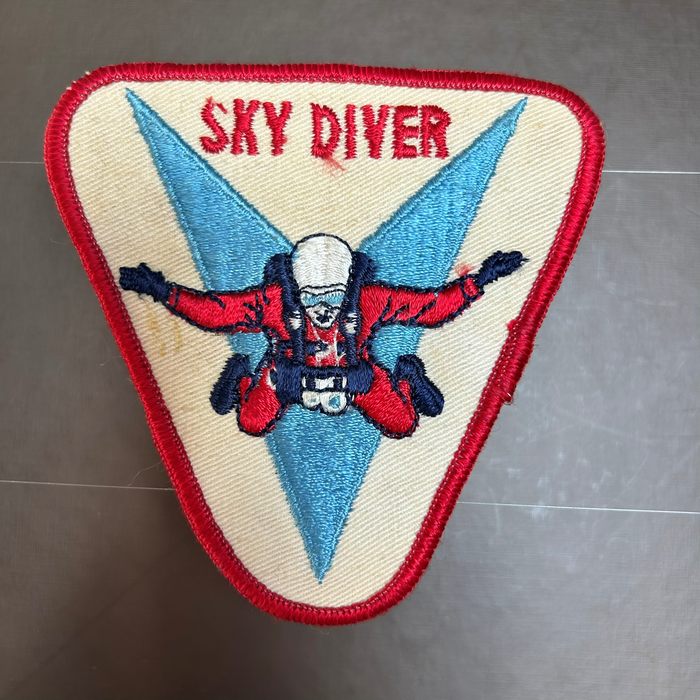 US Original Vintage Parachute old SKY DIVER 70s 80s Patch