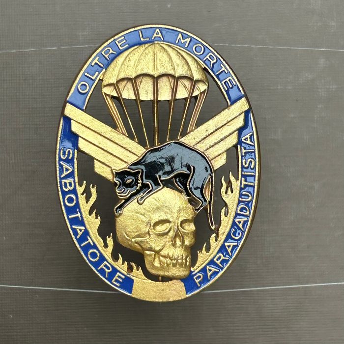 Italy Italian Paratrooper Saboteur Basic old type Skull badge insignia