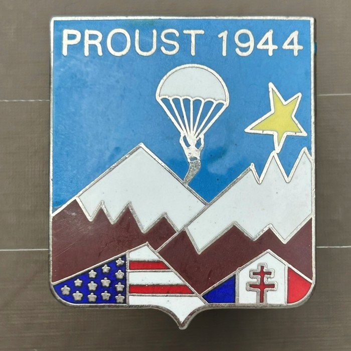PROUST 1944 Secret Intelligence Operation plan enamel Badge