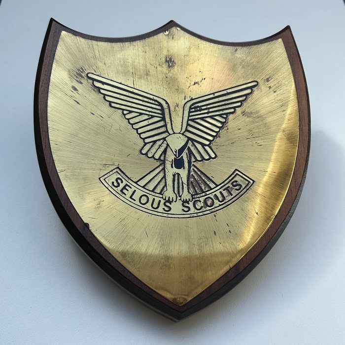 Rhodesia RECCE Special Forces Selous Scouts Wooden Shield PLAQUE