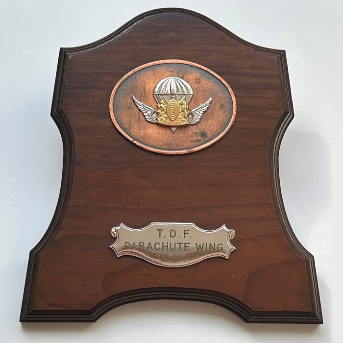 Transkei Defence Force T.D.F. Parachute Wing Plaque